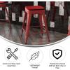 Flash Furniture Kai Commercial Grade Indoor-Outdoor Bar Height Stool – Silver Metal Frame – Gray Poly Resin Seat – 30″ High – Backless(Red/Red)