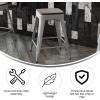 Flash Furniture Kai Commercial Grade Indoor-Outdoor Bar Height Stool – Silver Metal Frame – Gray Poly Resin Seat – 30″ High – Backless(Silver/Gray)