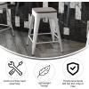 Flash Furniture Kai Commercial Grade Indoor-Outdoor Bar Height Stool – Silver Metal Frame – Gray Poly Resin Seat – 30″ High – Backless(White/Gray)