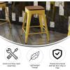 Flash Furniture Kai Commercial Grade Indoor-Outdoor Bar Height Stool – Silver Metal Frame – Gray Poly Resin Seat – 30″ High – Backless(Yellow/Teak)