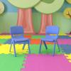 Flash Furniture Whitney 8 Pack Green Plastic Stackable School Chair with 12” Seat Height(Blue)