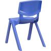 Flash Furniture Whitney 8 Pack Green Plastic Stackable School Chair with 12” Seat Height(Blue)