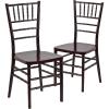 Flash Furniture 2 Pack HERCULES PREMIUM Series Mahogany Resin Stacking Chiavari Chair(2)