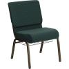 Flash Furniture 4 Pack HERCULES Series 21”W Church Chair in Dark Gray Fabric with Book Rack – Silver Vein Frame(Multi Color)