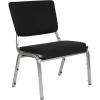 Flash Furniture HERCULES Series 1000 lb. Rated Black Antimicrobial Fabric Bariatric Medical Reception Chair with 3/4 Panel Back(Black Fabric)