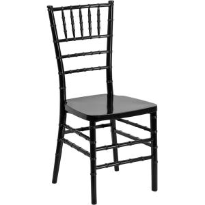 Flash Furniture 2 Pack HERCULES PREMIUM Series Black Resin Stacking Chiavari Chair(1)