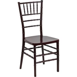 Flash Furniture 2 Pack HERCULES PREMIUM Series Mahogany Resin Stacking Chiavari Chair(1)