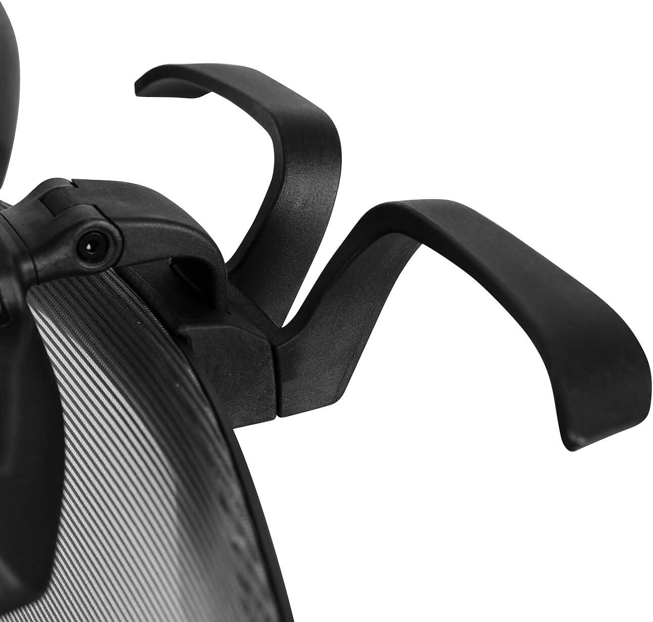 image:imageFlash Furniture Ergonomic Mesh Office Chair with SynchroTilt Pivot Adjustable Headrest Lumbar Support Coat Hanger and Adjustable Arms in GrayBlack
