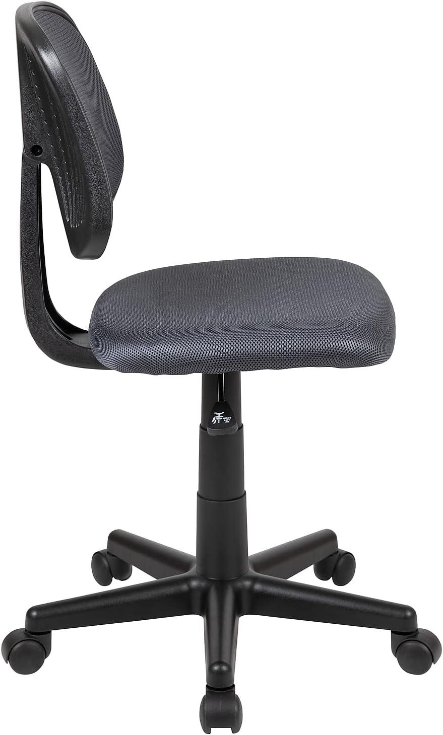 image:imageFlash Furniture Flash Fundamentals MidBack Swivel Task Office Chair with Pivot Back HeightAdjustable Ergonomic Mesh Office Desk Chair BlackGrey
