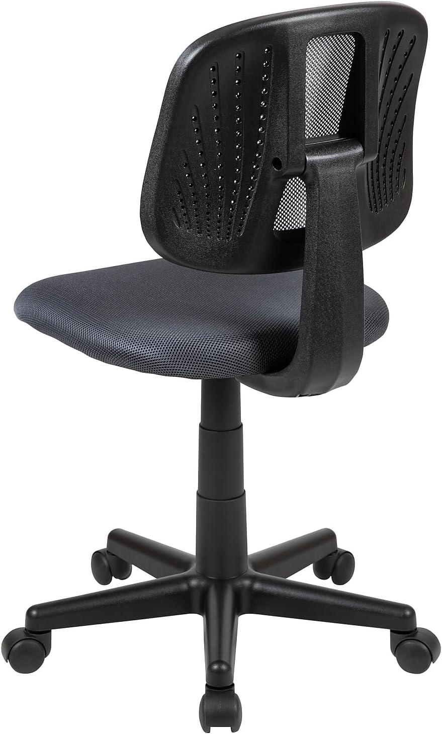 image:imageFlash Furniture Flash Fundamentals MidBack Swivel Task Office Chair with Pivot Back HeightAdjustable Ergonomic Mesh Office Desk Chair BlackGrey