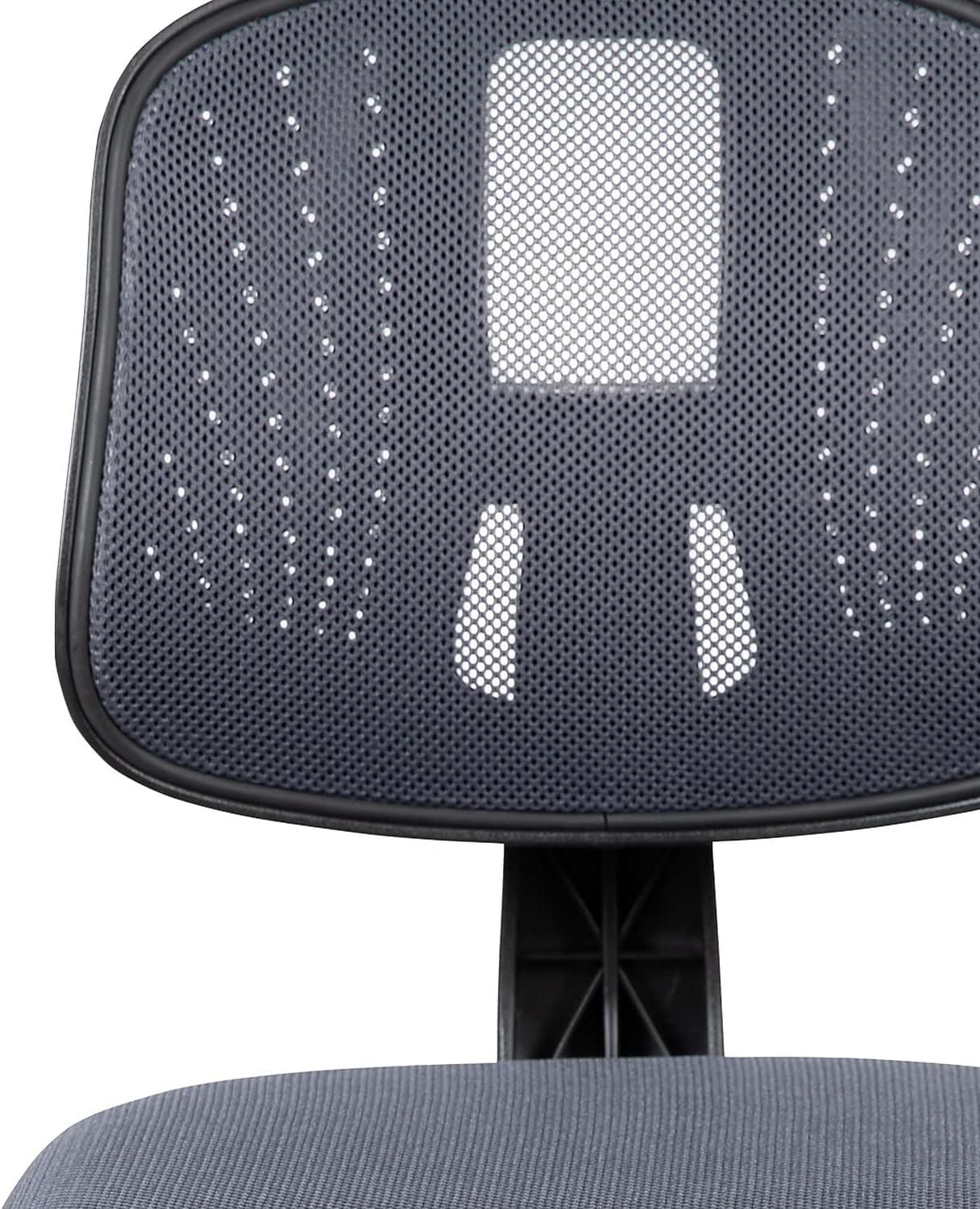 image:imageFlash Furniture Flash Fundamentals MidBack Swivel Task Office Chair with Pivot Back HeightAdjustable Ergonomic Mesh Office Desk Chair BlackGrey