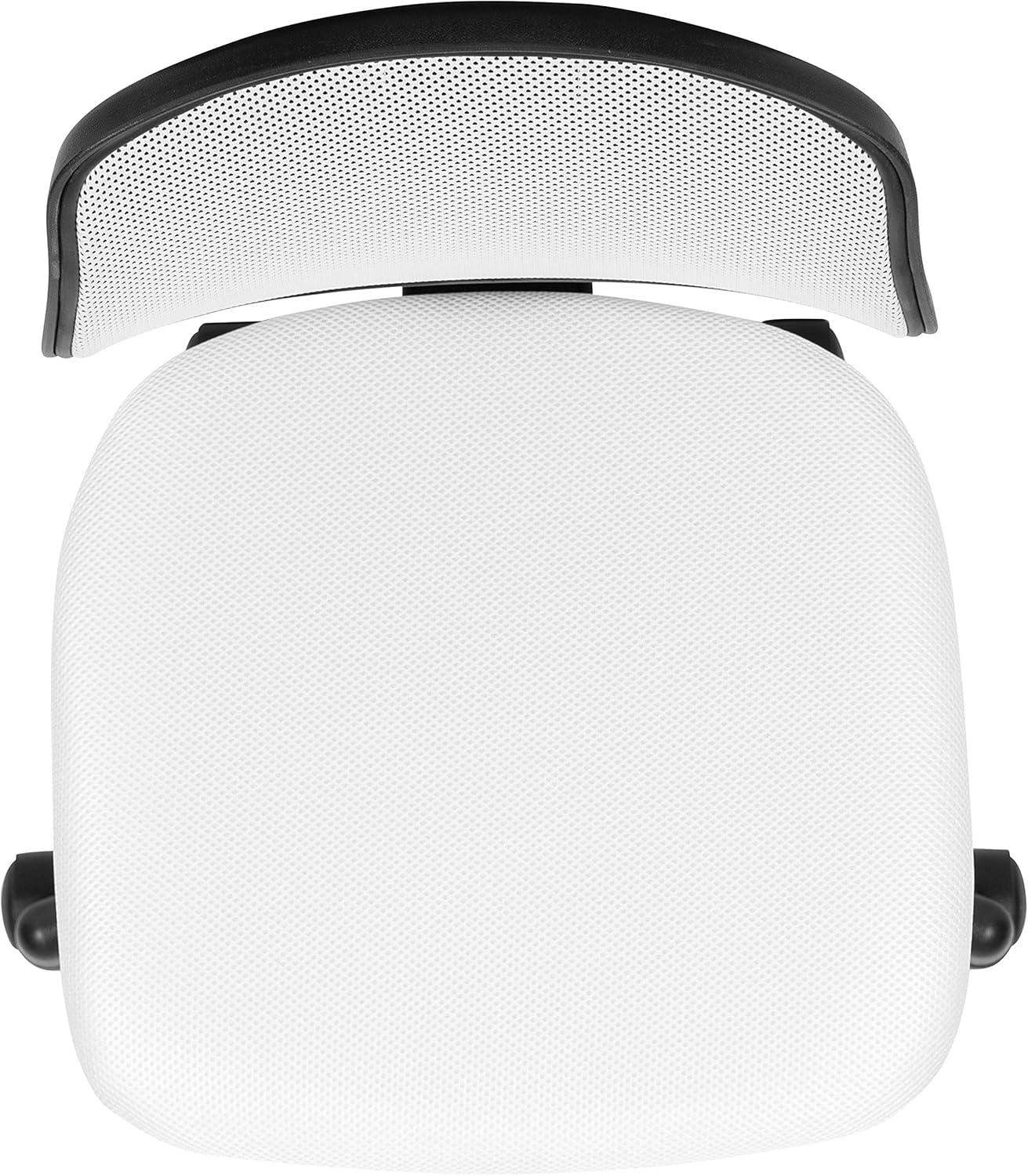 image:imageFlash Furniture Flash Fundamentals MidBack Swivel Task Office Chair with Pivot Back HeightAdjustable Ergonomic Mesh Office Desk Chair BlackWhite