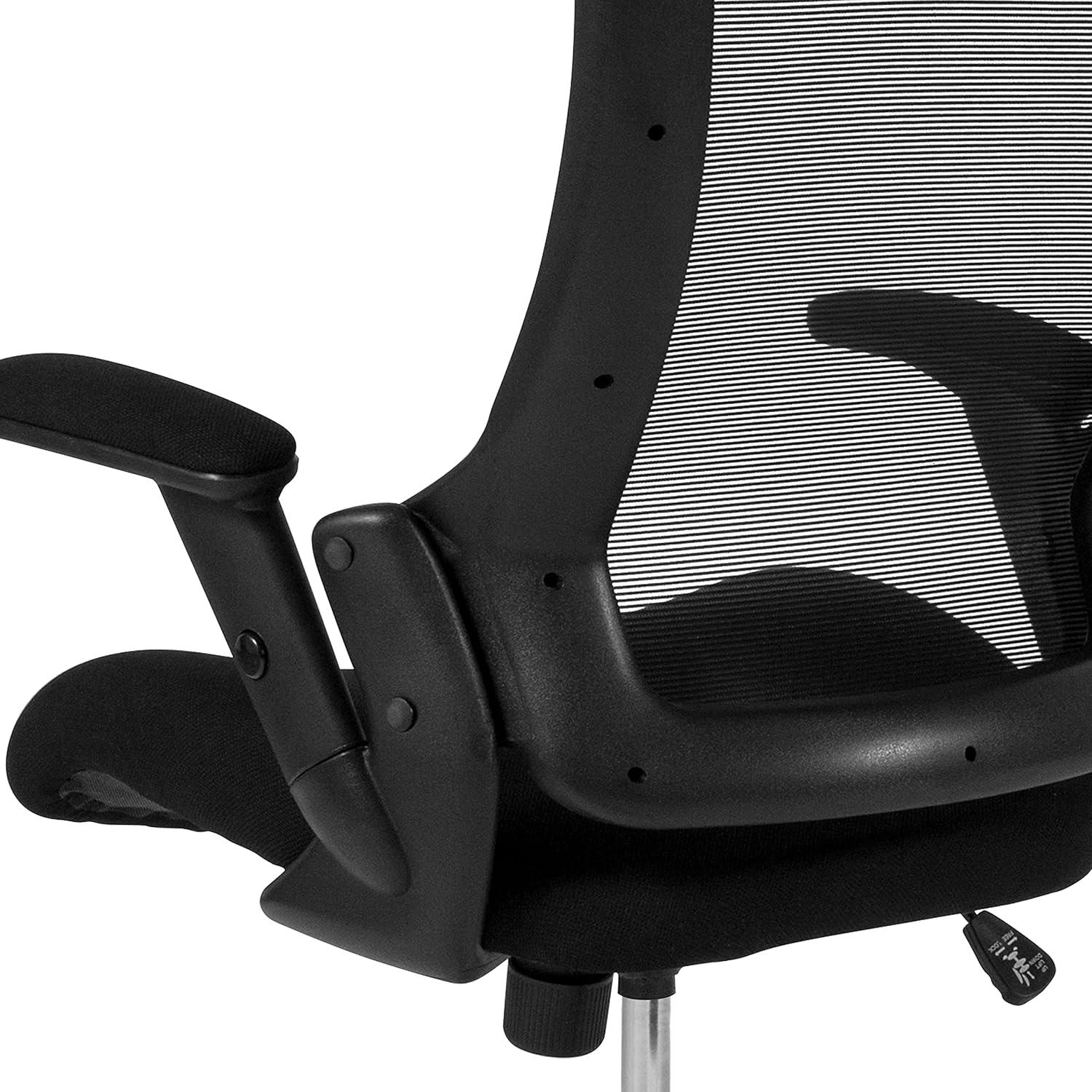 image:imageFlash Furniture Hamilton MidBack Black Mesh Executive Swivel Office Chair with Molded Foam Seat and Adjustable Arms