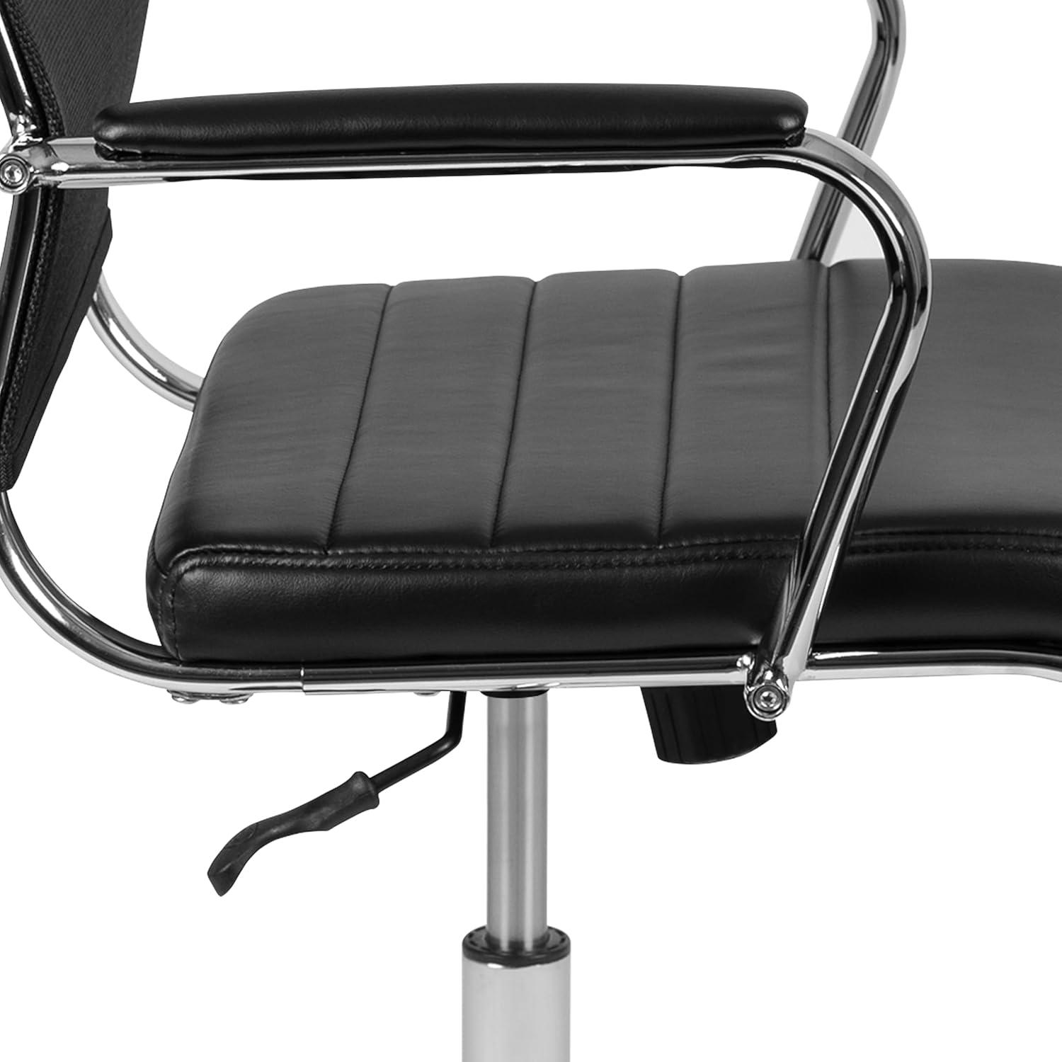 image:imageFlash Furniture Hansel MidBack Black Mesh Contemporary Executive Swivel Office Chair with LeatherSoft Seat