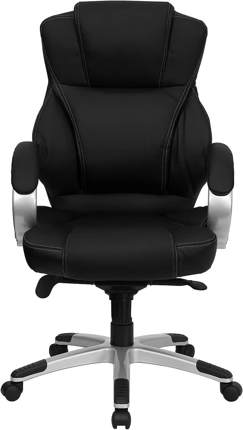 image:imageFlash Furniture Hawkins High Back Black LeatherSoft Contemporary Executive Swivel Ergonomic Office Chair