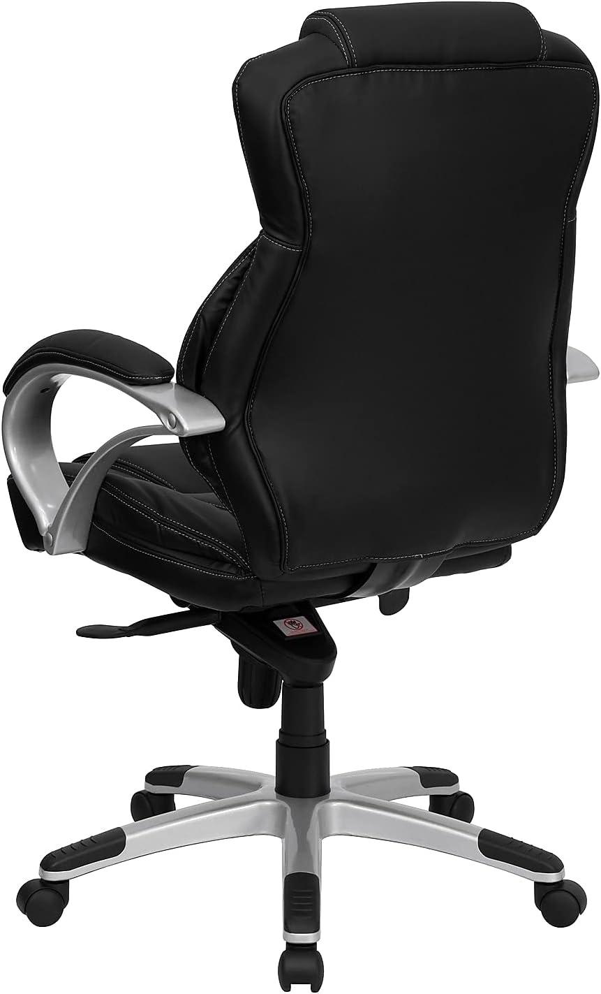 image:imageFlash Furniture Hawkins High Back Black LeatherSoft Contemporary Executive Swivel Ergonomic Office Chair