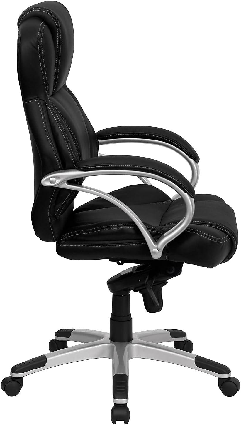 image:imageFlash Furniture Hawkins High Back Black LeatherSoft Contemporary Executive Swivel Ergonomic Office Chair