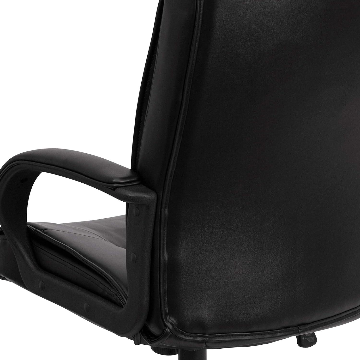 image:imageFlash Furniture Jessica High Back Black LeatherSoft Executive Swivel Office Chair with ArmsBlack Leathersoft