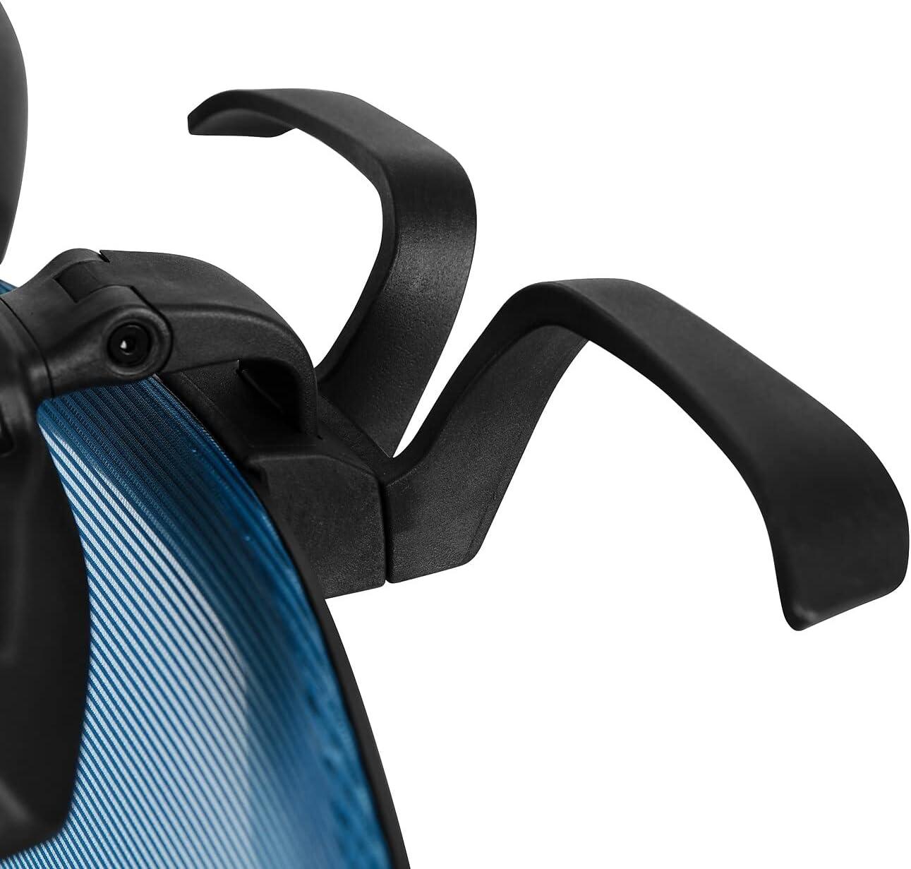 image:imageFlash Furniture Layla Ergonomic Mesh Office Chair with SynchroTilt Pivot Adjustable Headrest Lumbar Support Coat Hanger and Adjustable Arms in BlueBlack