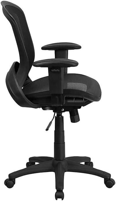 image:imageFlash Furniture MidBack Transparent Black Mesh Executive Swivel Office Chair with Adjustable Arms