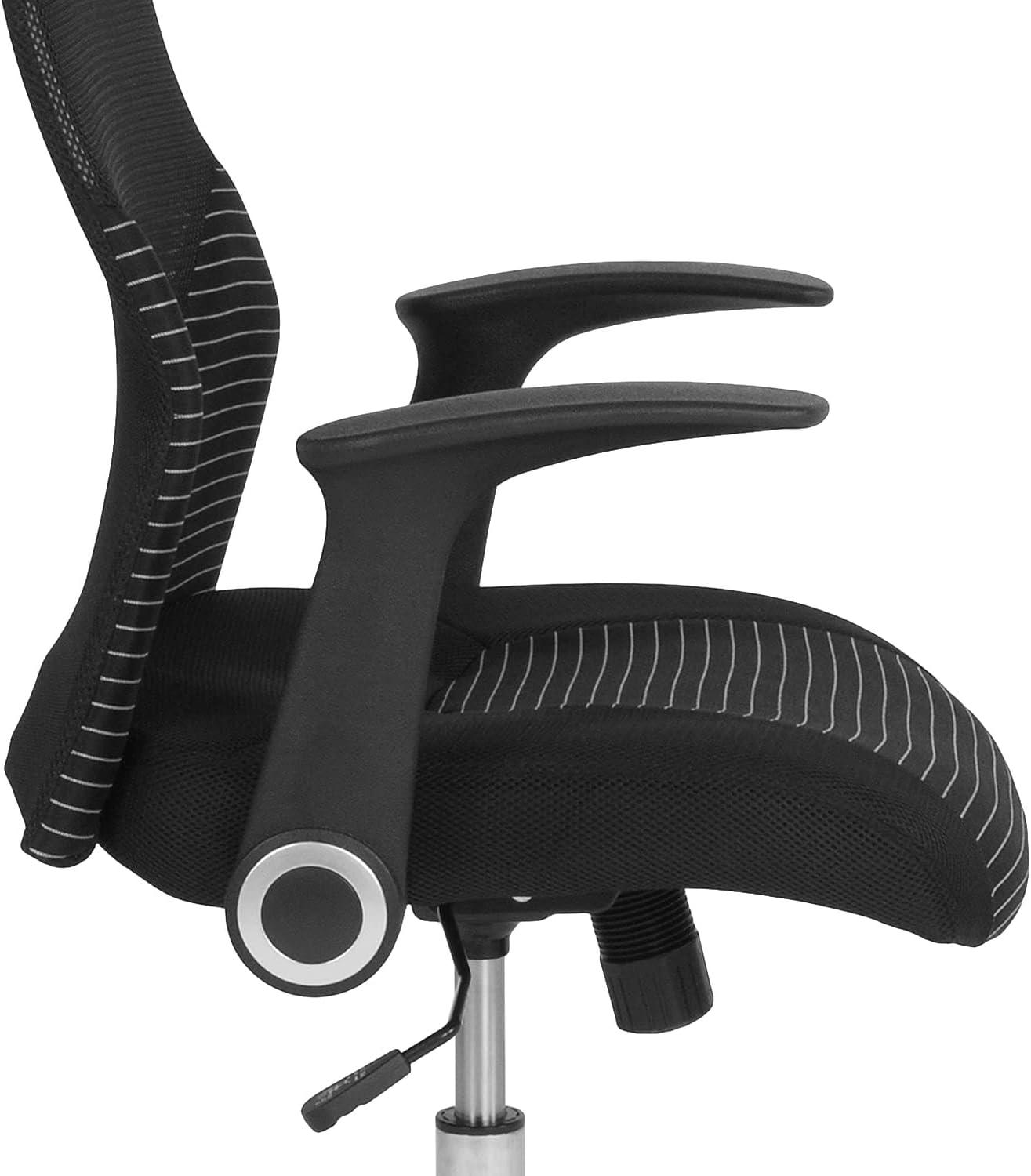 image:imageFlash Furniture Milford High Back Ergonomic Office Chair with Contemporary Mesh Design in Black and White