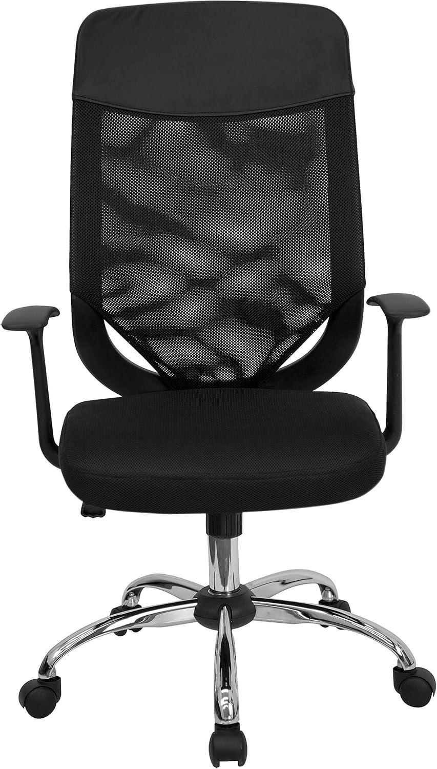 image:imageFlash Furniture Noreen High Back Black Mesh Executive Swivel Office Chair with Arms