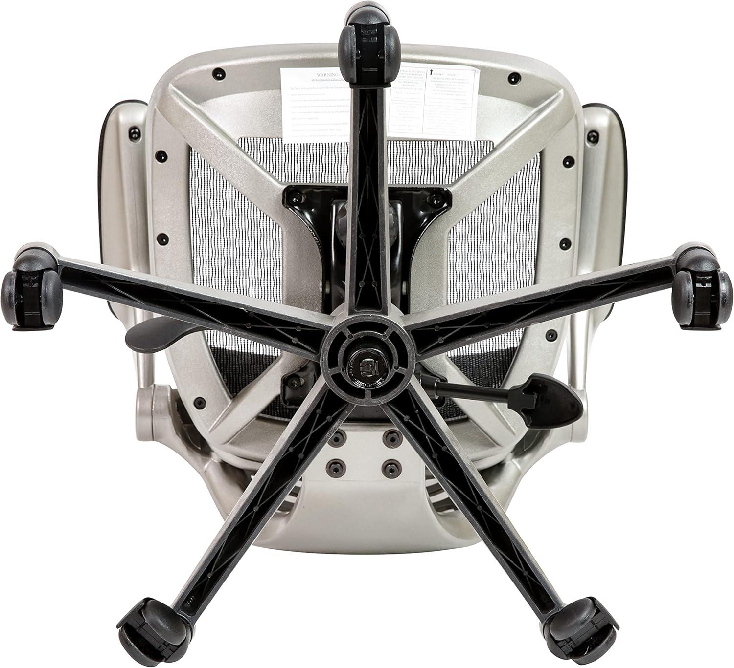 image:imageFlash Furniture Warfield MidBack Transparent Black Mesh Executive Swivel Office Chair with Graphite Silver Frame and FlipUp ArmsBlack MeshGraphite Silver Frame