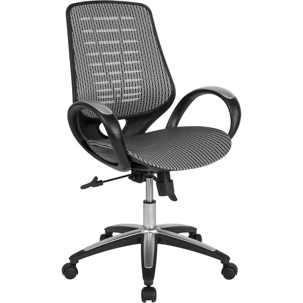 image:imageFlash Furniture Newton MidBack Ergonomic Office Chair with Contemporary Mesh Design in Gray