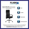 Flash Furniture Abney High Back Black Leather and Mesh Swivel Task Office Chair with Arms