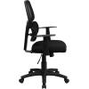 Flash Furniture Ariel Mid-Back Black Mesh Swivel Task Office Chair with Flexible Dual Lumbar Support and Arms