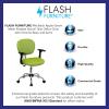 Flash Furniture Beverly Mid-Back Apple Green Mesh Padded Swivel Task Office Chair with Chrome Base and Arms