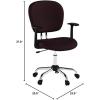 Flash Furniture Beverly Mid-Back Burgundy Mesh Padded Swivel Task Office Chair with Chrome Base and Arms