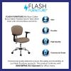 Flash Furniture Beverly Mid-Back Coffee Brown Mesh Padded Swivel Task Office Chair with Chrome Base and Arms(Coffee Brown)