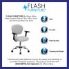 Flash Furniture Beverly Mid-Back Coffee Brown Mesh Padded Swivel Task Office Chair with Chrome Base and Arms(White)