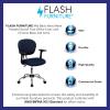 Flash Furniture Beverly Mid-Back Navy Mesh Padded Swivel Task Office Chair with Chrome Base and Arms