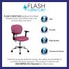 Flash Furniture Beverly Mid-Back Pink Mesh Padded Swivel Task Office Chair with Chrome Base and Arms