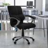 Flash Furniture Bodie Mid-Back Black LeatherSoft Contemporary Swivel Manager’s Office Chair with Arms