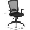 Flash Furniture Cleo Mid-Back Black Mesh Executive Swivel Ergonomic Office Chair with Back Angle Adjustment and Adjustable Arms