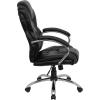 Flash Furniture Dorothy High Back Transitional Style Black LeatherSoft Executive Swivel Office Chair with Arms