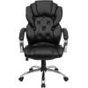 Flash Furniture Dorothy High Back Transitional Style Black LeatherSoft Executive Swivel Office Chair with Arms