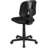 Flash Furniture Flash Fundamentals Mid-Back Swivel Task Office Chair with Pivot Back, Height-Adjustable Ergonomic Mesh Office Desk Chair, Black(Black)