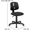 Flash Furniture Flash Fundamentals Mid-Back Swivel Task Office Chair with Pivot Back, Height-Adjustable Ergonomic Mesh Office Desk Chair, Black(Black)