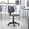 Flash Furniture Flash Fundamentals Mid-Back Swivel Task Office Chair with Pivot Back, Height-Adjustable Ergonomic Mesh Office Desk Chair, Black(Grey)