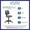 Flash Furniture Flash Fundamentals Mid-Back Swivel Task Office Chair with Pivot Back, Height-Adjustable Ergonomic Mesh Office Desk Chair, Black(Grey)