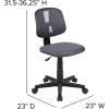 Flash Furniture Flash Fundamentals Mid-Back Swivel Task Office Chair with Pivot Back, Height-Adjustable Ergonomic Mesh Office Desk Chair, Black(Grey)
