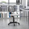 Flash Furniture Flash Fundamentals Mid-Back Swivel Task Office Chair with Pivot Back, Height-Adjustable Ergonomic Mesh Office Desk Chair, Black(White)