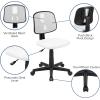 Flash Furniture Flash Fundamentals Mid-Back Swivel Task Office Chair with Pivot Back, Height-Adjustable Ergonomic Mesh Office Desk Chair, Black(White)
