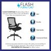 Flash Furniture Hamilton Mid-Back Black Mesh Executive Swivel Office Chair with Molded Foam Seat and Adjustable Arms