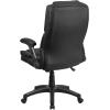 Flash Furniture Hansel Extreme Comfort High Back Black LeatherSoft Executive Swivel Ergonomic Office Chair with Flip-Up Arms