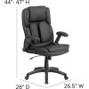 Flash Furniture Hansel Extreme Comfort High Back Black LeatherSoft Executive Swivel Ergonomic Office Chair with Flip-Up Arms